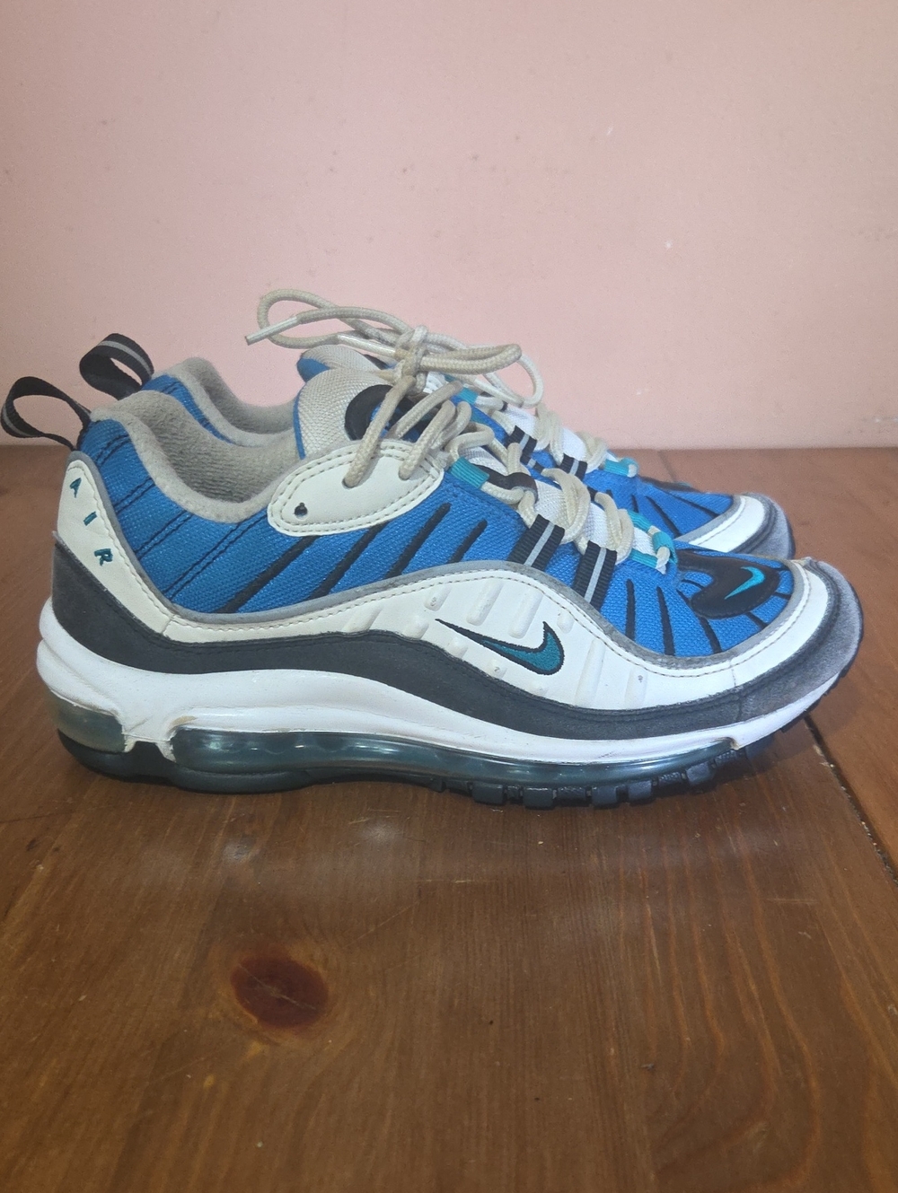 Womens Nike Air Max 98 Blue Nebula Size 8.5 Y2k In Great Shape Comfy